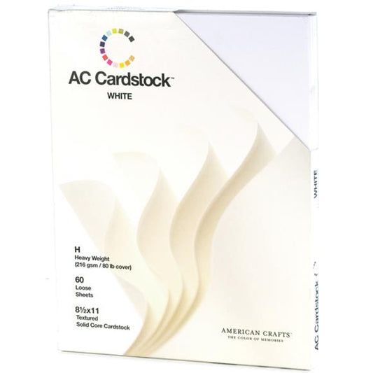 American Crafts Textured Cardstock Pack 8.5"X11" 60/Pkg