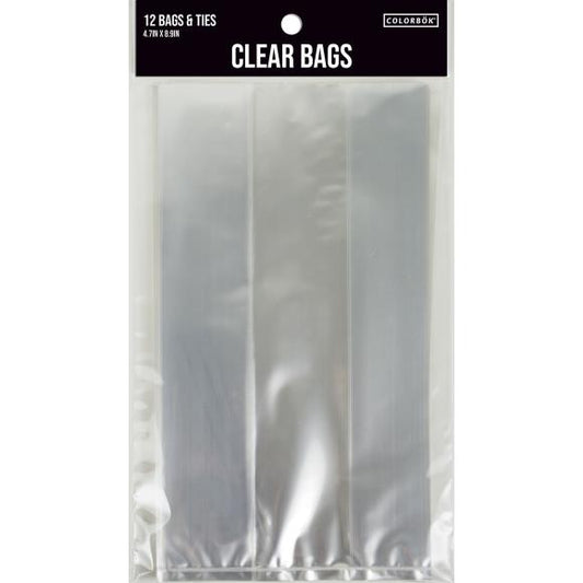Colorbok Clear Bags & Ties 12/pkg