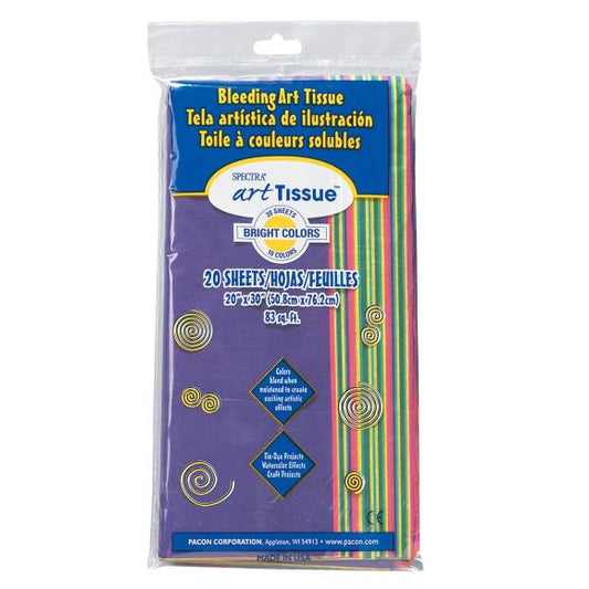 Spectra Deluxe Bleeding Art Tissue 10 Color Bright