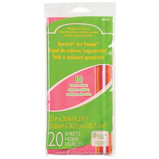 Spectra Deluxe Bleeding Art Tissue 10 Color Warm