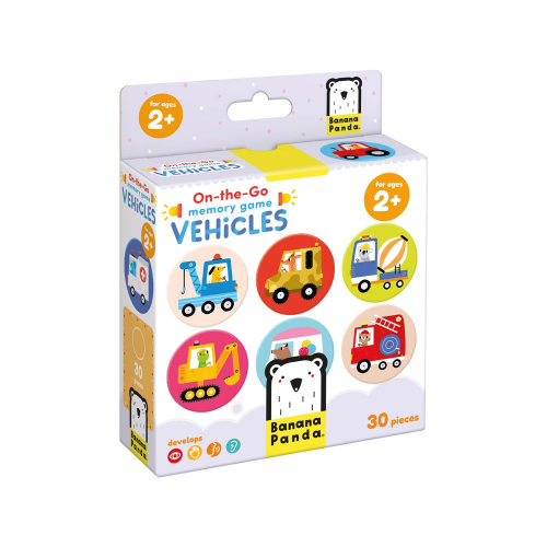 ON-THE-GO MEMORY GAME - VEHICLES - 30 discsÂ  (2+) (Case of 4)