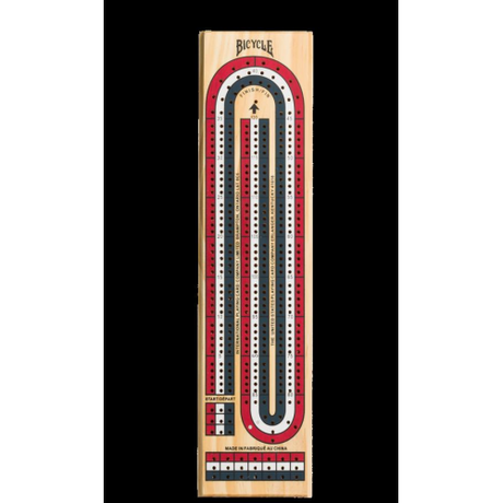 3-LANE COLOR TRACK - WOOD CRIBBAGE BOARD (BIL) (Case of 12)