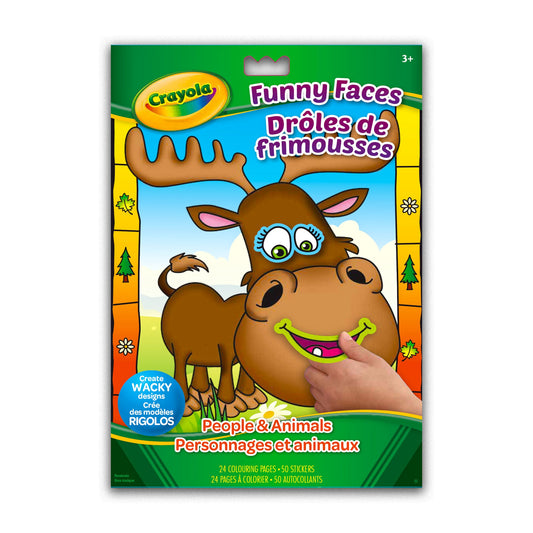 Crayola  Funny Faces Colouring & Sticker Book