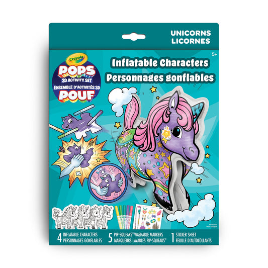 Crayola  POPS 3D Inflatable Characters Activity Set, Unicorns