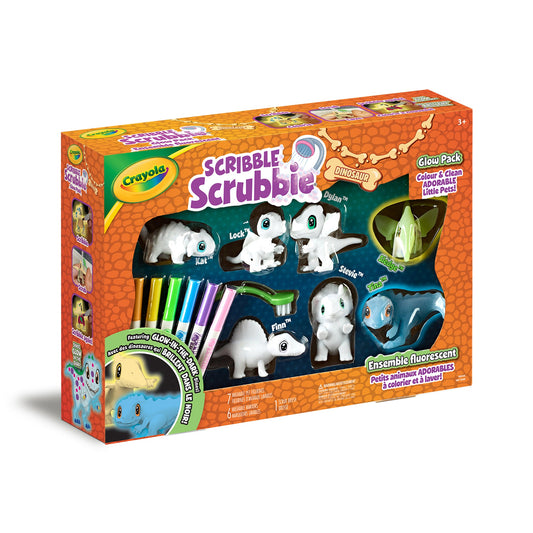 Crayola  Scribble Scrubbie Pets Dinosaur Glow Combo Pack