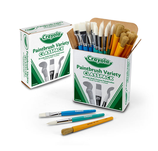 Crayola Paintbrush Variety Classpack, 36 Count (Case of 3)