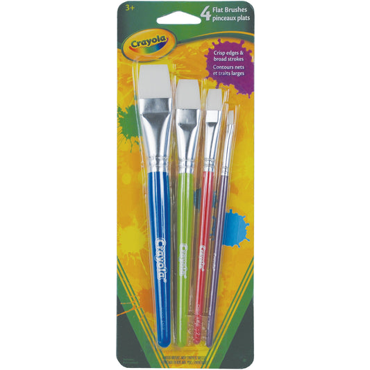 Crayola Flat Brush Set, 4 Count (Case of 12)