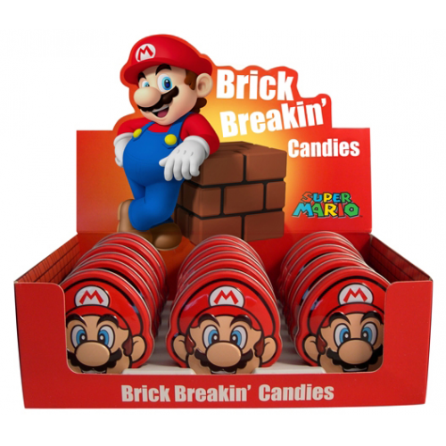 NINTENDO - SUPER MARIO - BRICK BREAKIN' - CHERRY CANDY TIN - CDU (Case of 18)
