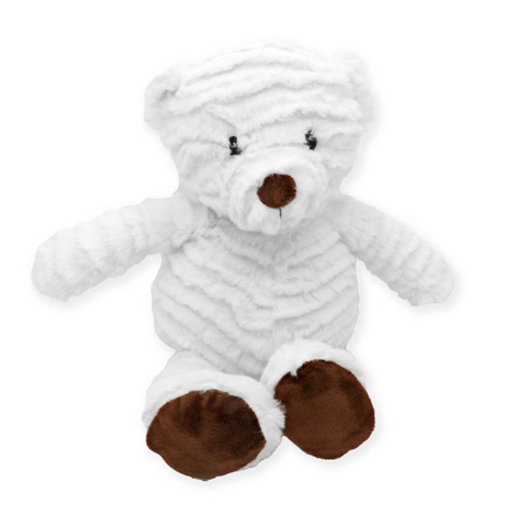 8" RIDGED PLUSH BEAR - WHITE (Case of 24)