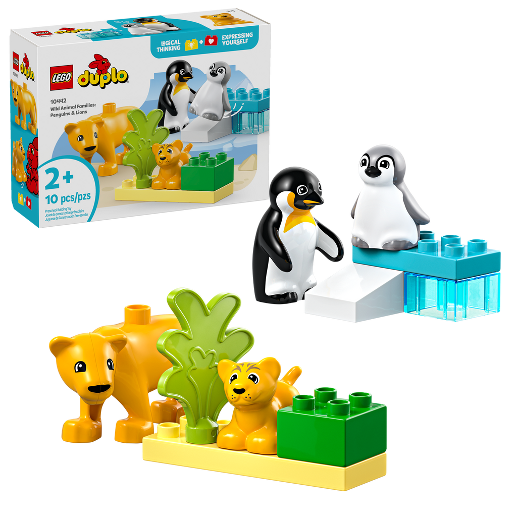 10442 Wild Animal Families: Penguins & Lions (Case of 4)