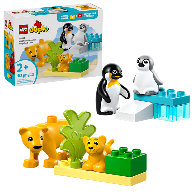 10442 Wild Animal Families: Penguins & Lions (Case of 4)