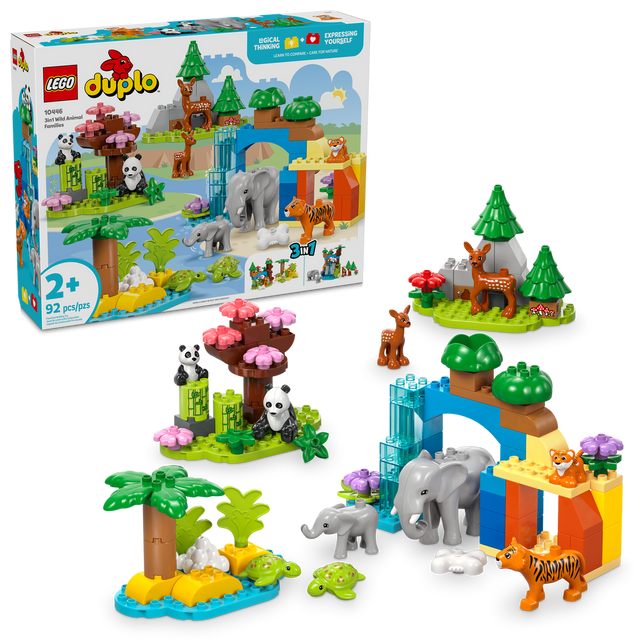 10446 3in1 Wild Animal Families (Case of 2)