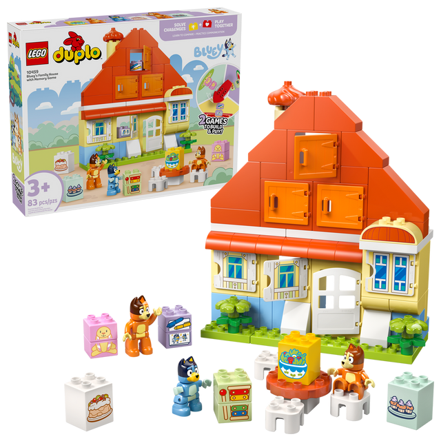 10459 Bluey's Family House with Memory Game (Case of 2)