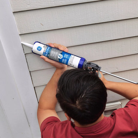 GE Window & Door Sealant, White All Purpose, 298 ml Cartridge, Pack of 1 GE