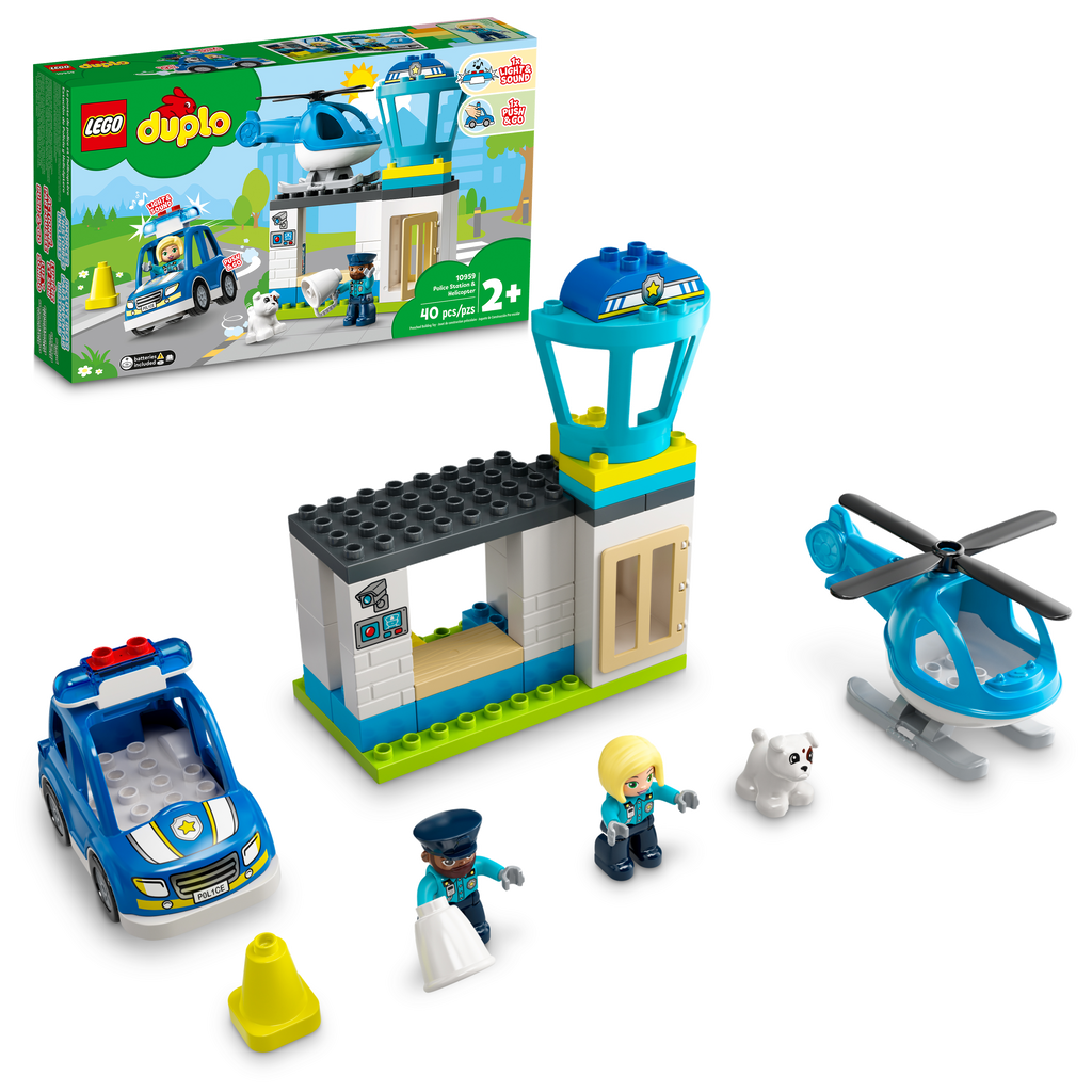 10959 Police Station & Helicopter (Case of 2)