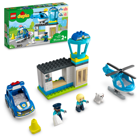 10959 Police Station & Helicopter (Case of 2)