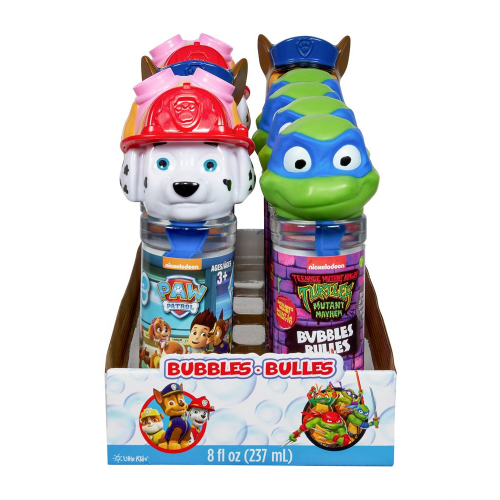 NICKELODEON - CHARACTER BUBBLES 8OZ - PDQ ASST (Case of 10)
