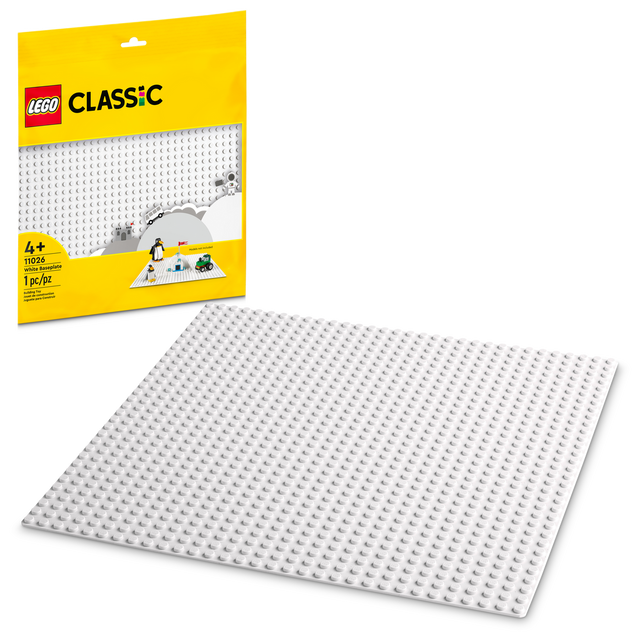 11026 White Baseplate (Case of 12)