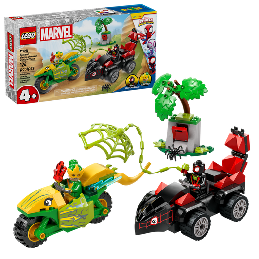 11198 Spin and Electro Dinosaur Vehicle Chase (Case of 4)