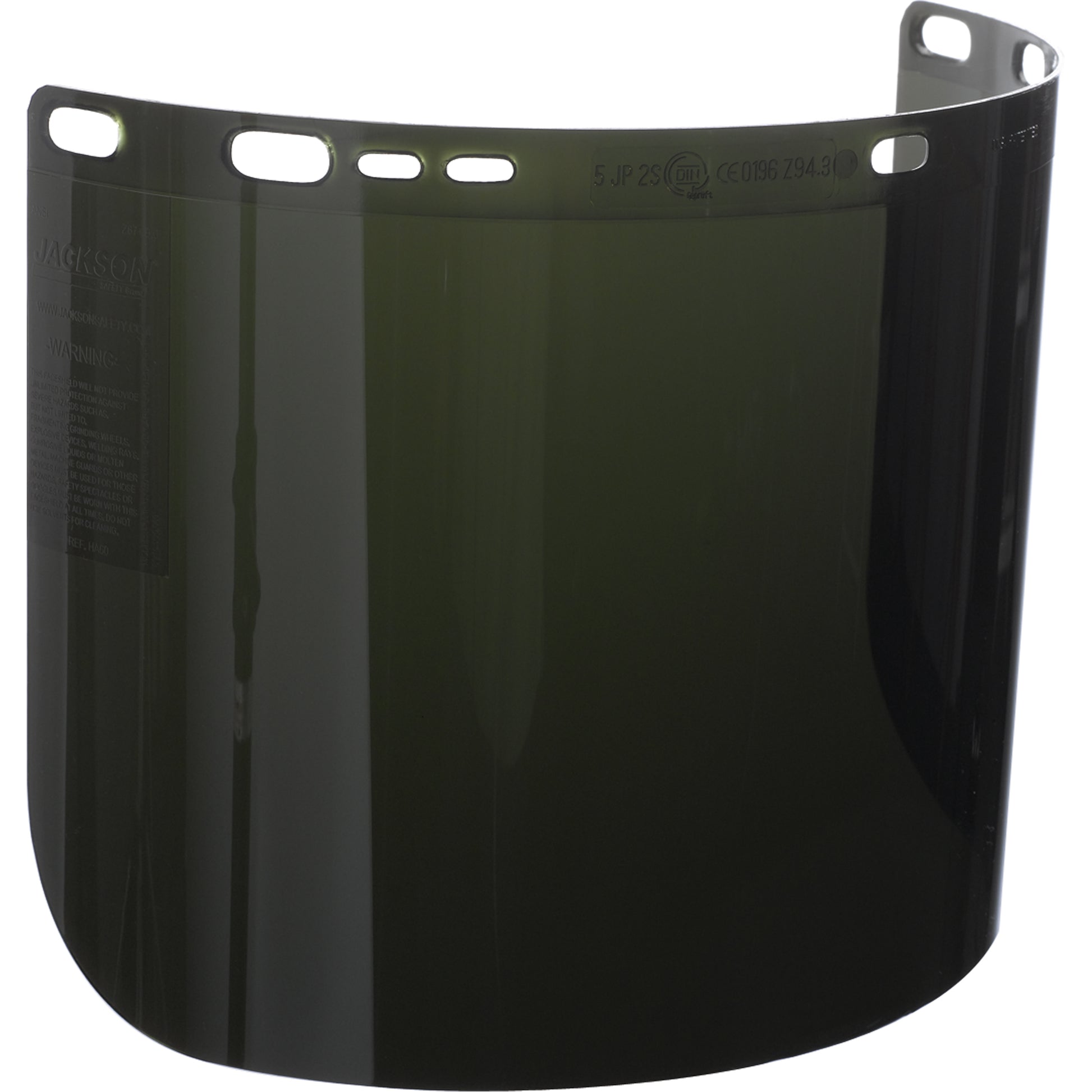 Jackson Safety F50 Moulded Faceshield, Polycarbonate, 5.0 Tint
