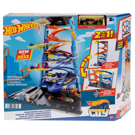 HOT WHEELS - CITY TRANSFORMING RACE TOWER PLAYSET (Case of 2)
