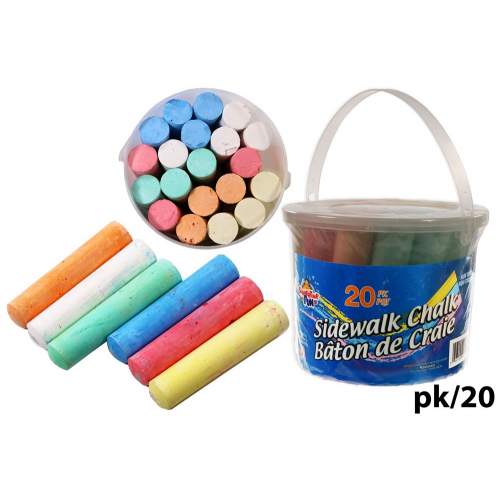 SIDEWALK CHALK 20pc BUCKET (Case of 24)