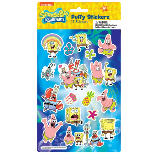 SPONGEBOB - PUFFY STICKERS (Case of 6)
