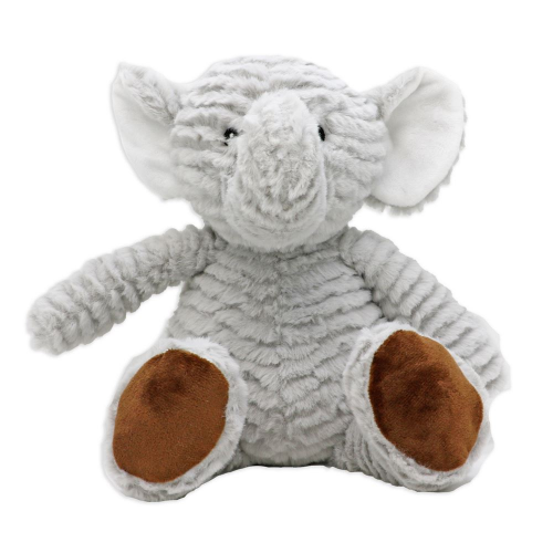 8" RIDGED PLUSH ELEPHANT - GREY (Case of 24)