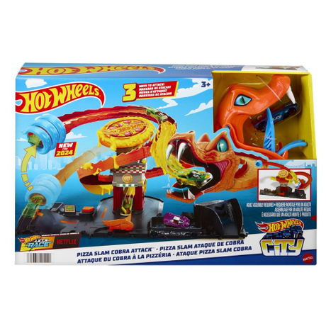 HOT WHEELS - CITY PIZZA SLAM COBRA ATTACK PLAYSET (Case of 2)