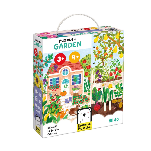 40pc PUZZLE + GARDEN, 32 Cards (3+) (Case of 10) Banana Panda Inc*