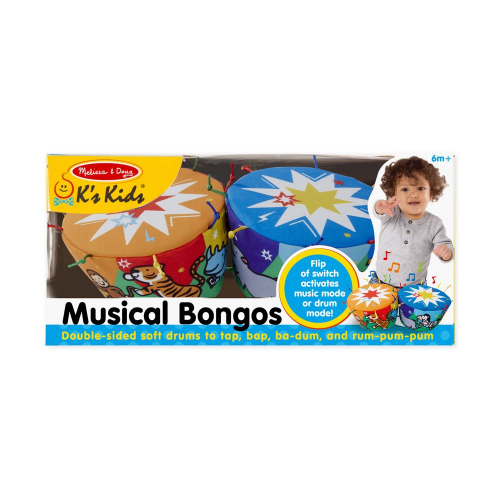 SOFT CLOTH MUSICAL BONGOS (8L) (Case of 3)