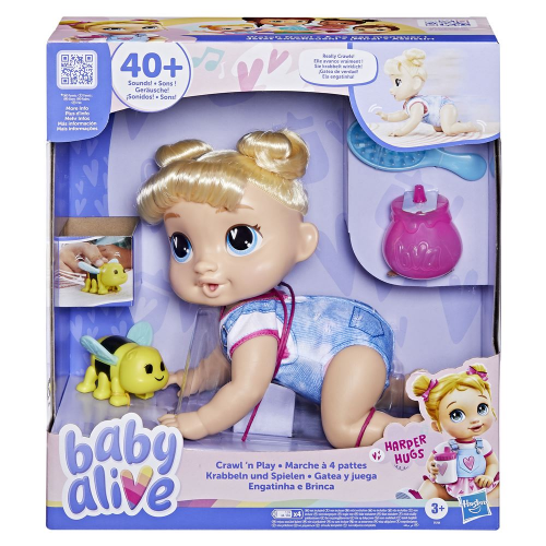 BABY ALIVE - CRAWL n' PLAY BLDH HARPER (Case of 2)