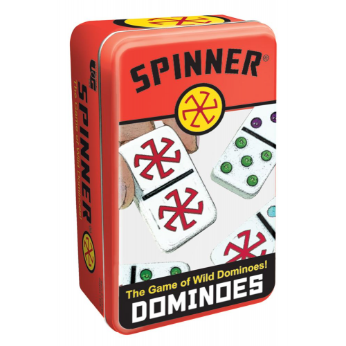 DOMINOES - SPINNER - WILD - COLOR - TIN (Case of 3)