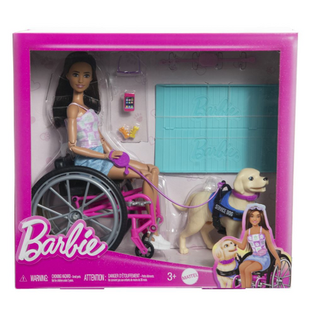 BARBIE - DOLL & SERVICE DOG (Case of 2)