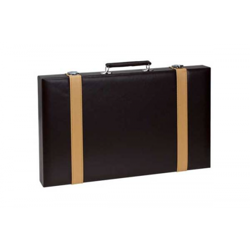 18" BROWN/TAN BACKGAMMON SET (Case of 6)