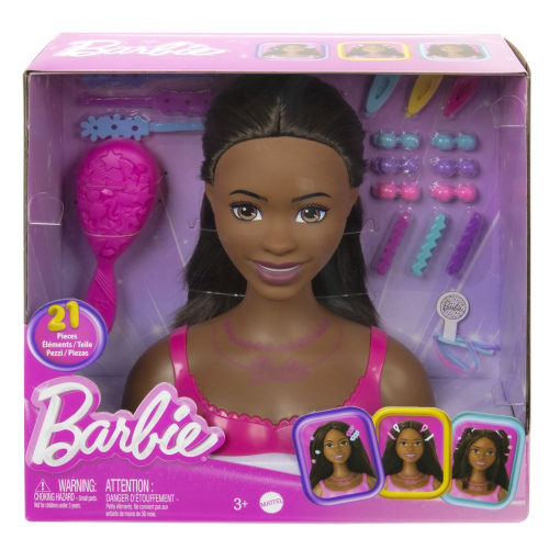 BARBIE - STYLING HEAD - BLACK (Case of 6)