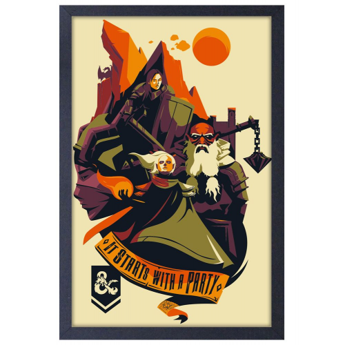 DUNGEONS and DRAGONS - IT STARTS WITH A PARTY - 11" x 17" GEL PRINT (Case of 6)