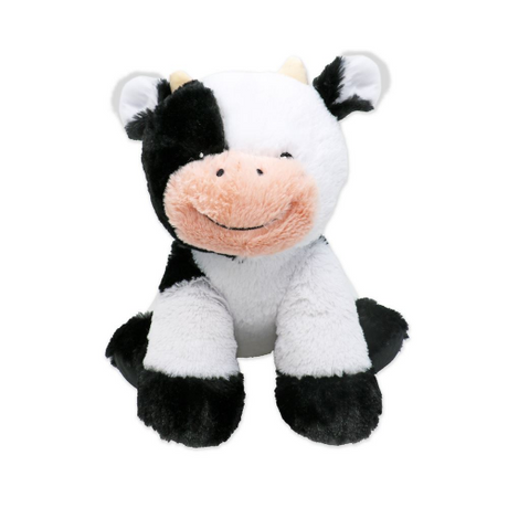 12" SITTING ANIMALS - WHITE and BLACK COW (Case of 2)
