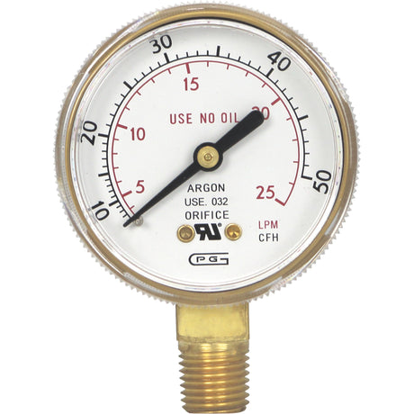 Pressure Gauges, 2" , 0-50 SCFH, Bottom Mount, Analogue