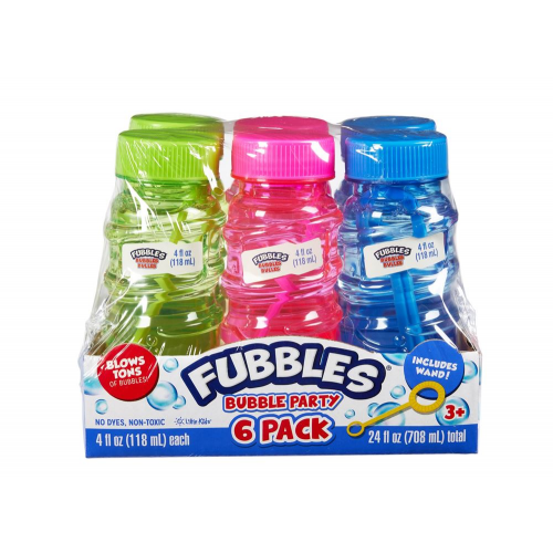 FUBBLES - 4OZ - 6PK BUBBLES (Case of 12)