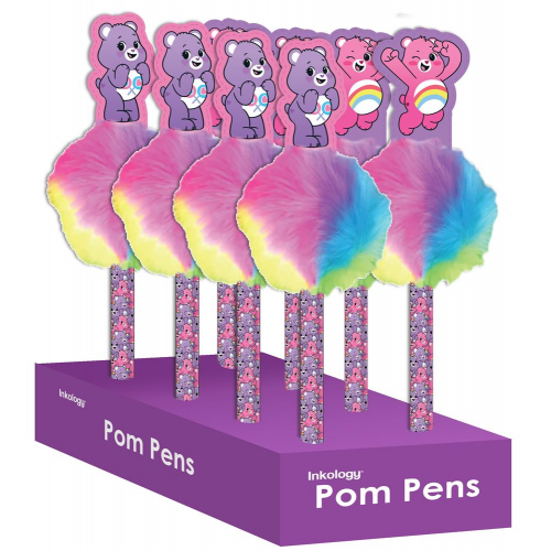 CARE BEARS - 8pk POM POM PENS (Case of 8)
