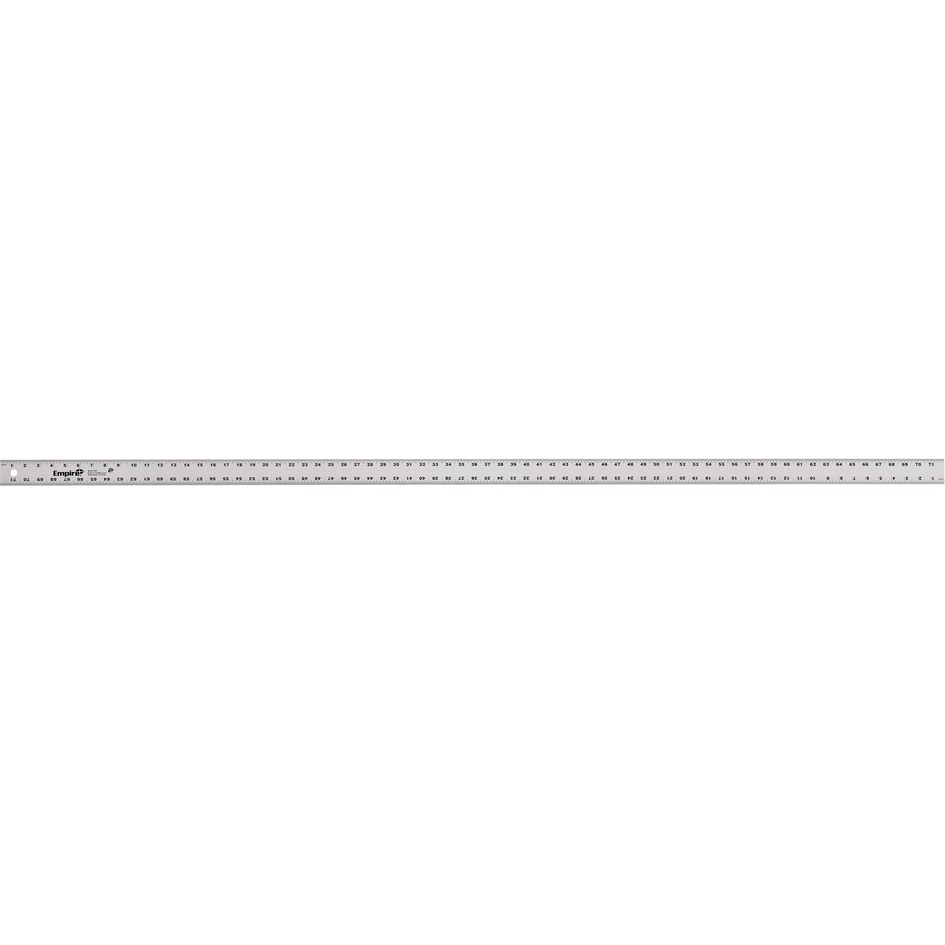 Heavy-Duty Straight Edge, 72" L, Aluminum, 1" Graduations
