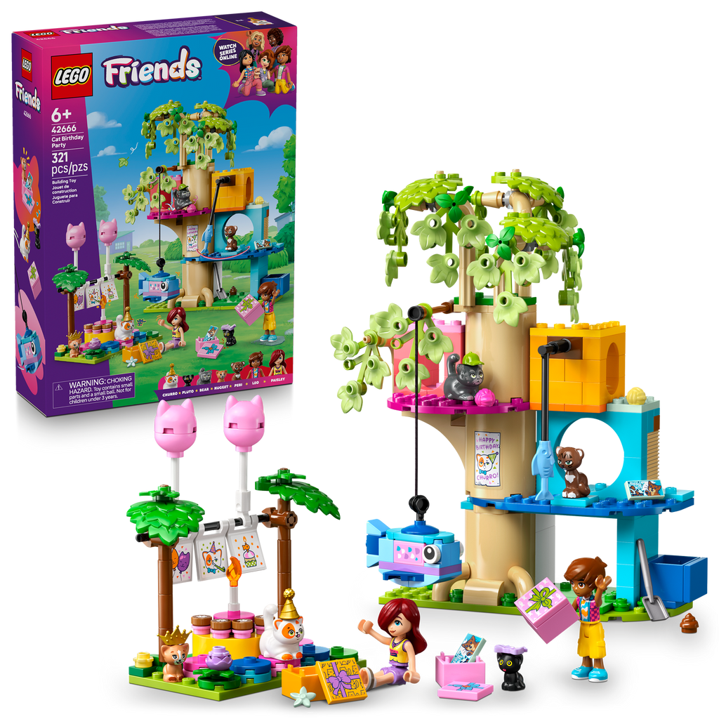42666 Cat Birthday Party & Tree House (Case of 3)