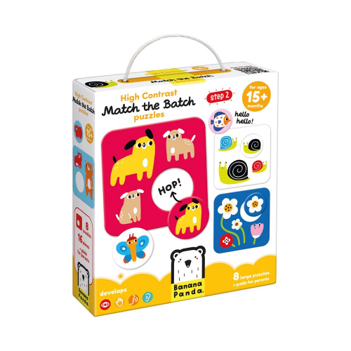 HIGH CONTRAST - MATCH the BATCH - 2pc x 8 PUZZLES (15m+) (Case of 10)