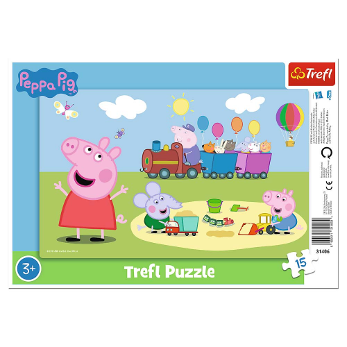 PUZZLE - FRAME - PEPPA HAPPY TRAIN - 15pcs (Case of 20)
