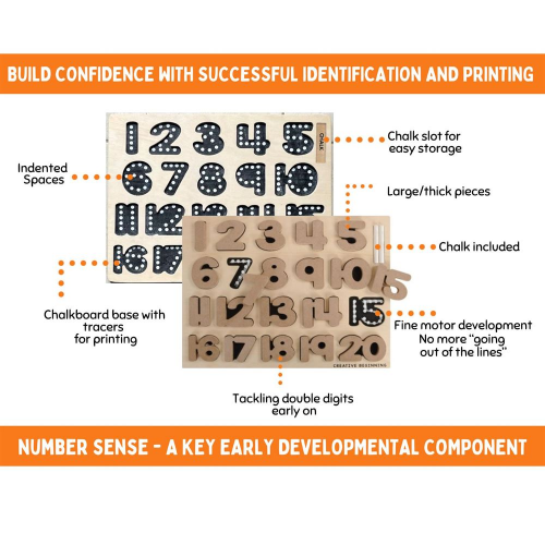 PUZZLE/TRACER - NUMBERS CHALKBOARD (Case of 6)