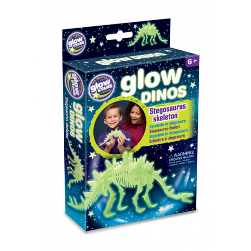 GLOW DINOS STEGOSAURUS SKELETON (Case of 12)