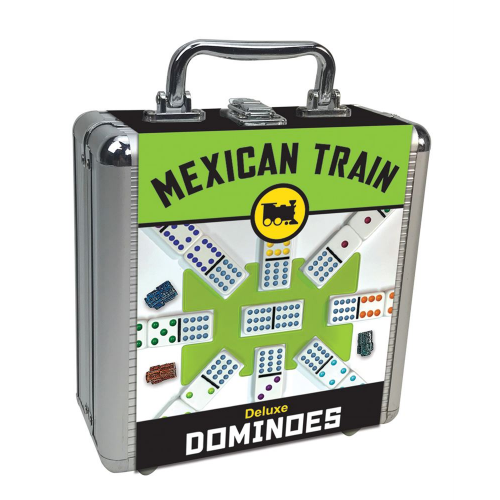 DOMINOES - MEXICAN TRAIN - DOUBLE 12 - COLOR - DLX w/CASE (Case of 3)