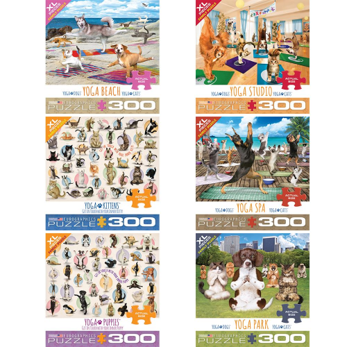 YOGA PETS OVERSIZE 300pc PUZZLE (Case of 6)
