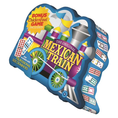 MEXICAN TRAIN: CHICKEN FOOT - DLX - DOUBLE 12 - COLOR DOT - DOMINOES (Case of 4)
